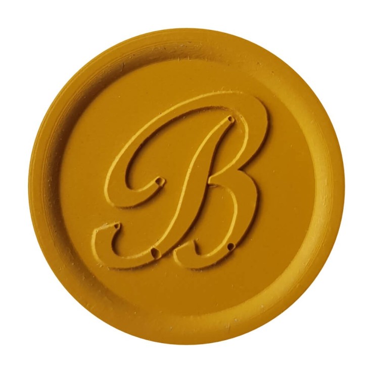 Sceau de la cire d'ocher chaud créé avec Bortoletti cire d'étanchéité