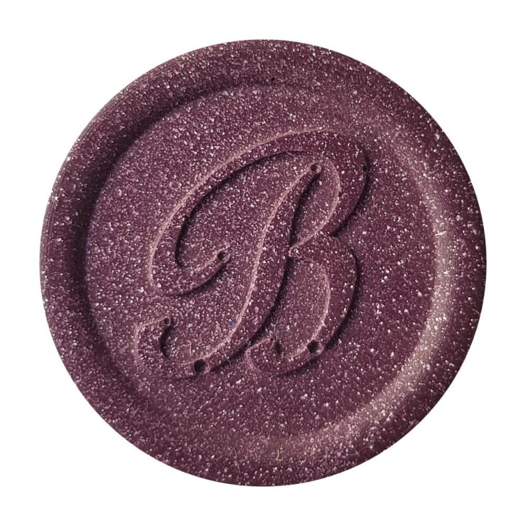 Luxury metallic purple wax seal created with Bortoletti sealing wax