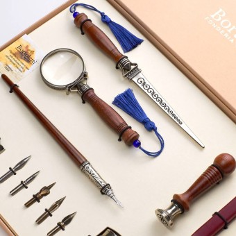 Bortoletti Mocenigo Puinen Calligraphy Desk Set Complete Working Collection 2