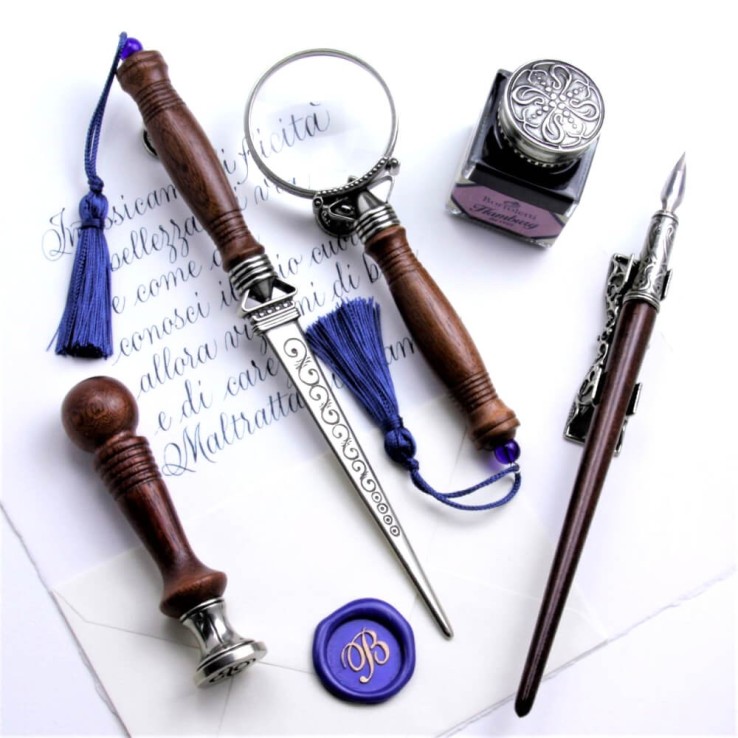 Juego de escritorio de caligrafía de madera - Mocenigo