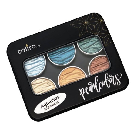 Coliro "Aquarius" pearlcolor set in metal case