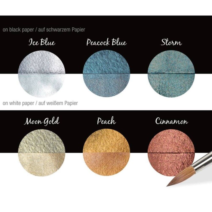 Coliro "Aquarius" pearlcolor palette swatch chart
