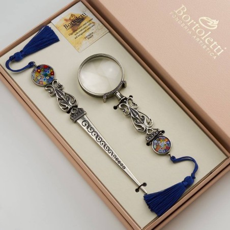 Bortoletti Murrina-Brieföffner und Lupe-Set