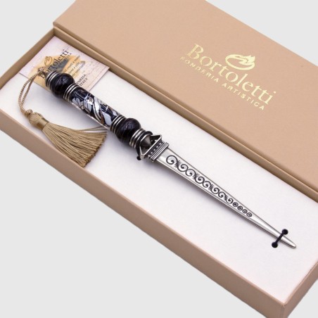 Bortoletti Alpaca Glass Brief Opener met Murano Silver Blad Bead
