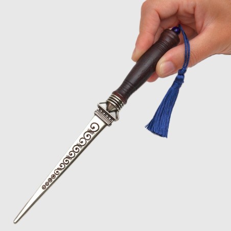 Italian wood and bronze letter opener handmade in Venice