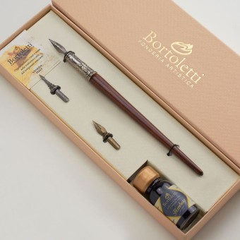 Bortoletti Conjunto de pluma de caligrafía de madera DONATO
