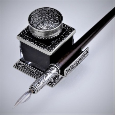 Elegant Bortoletti Palladio Pen och Inkwell Set