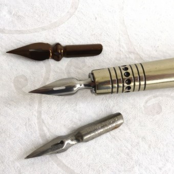 Bortoletti Tiepolo bronze calligraphy pen and letter opener set 2