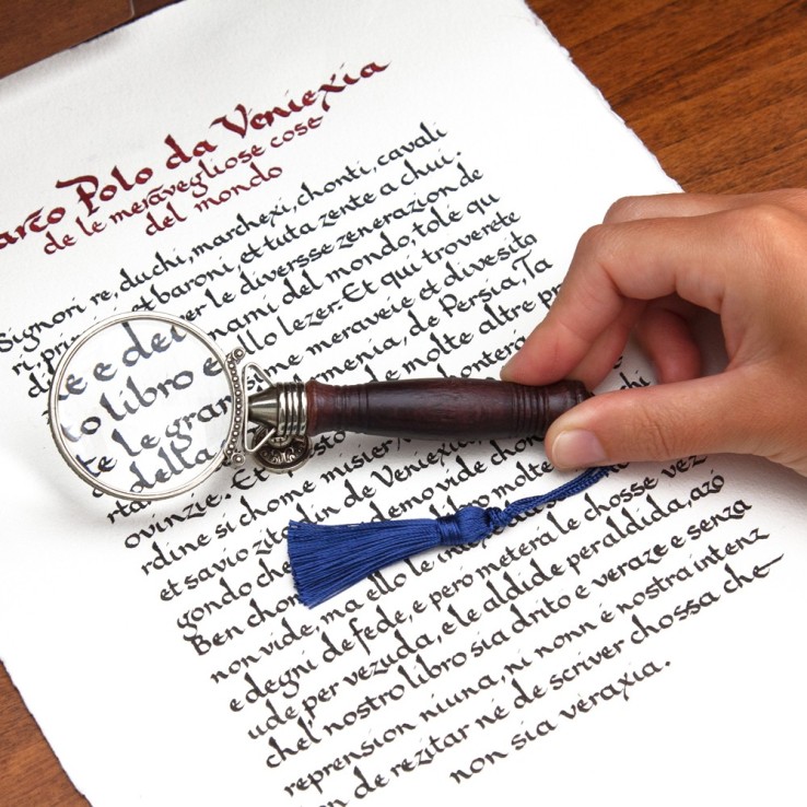 Lupa de madera de Baldi italiana seleccionada por Calligraphy Arts Reino Unido
