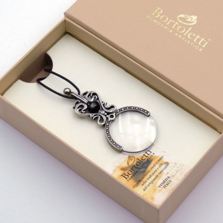 Noir Bortoletti Pendentif en verre à loupe Ranieri