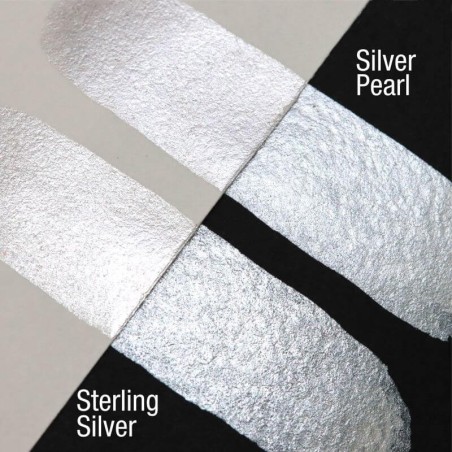 Coliro "Sterling Silver" metallic silver swatch close-up