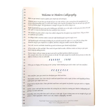 Calligraphy Arts Página de introducción de libro de caligrafía moderna