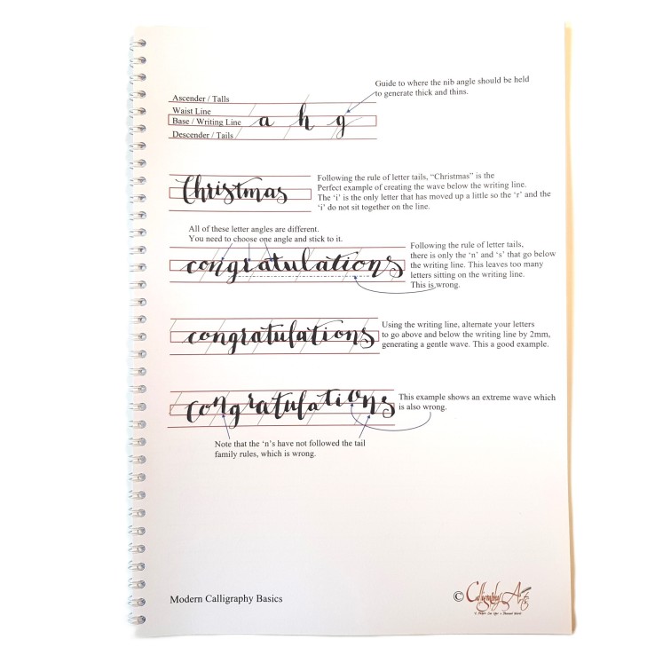 Calligraphy Arts Moderne Kalligraphie-Alphabet-Grundlagen