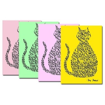 Cat Nickelets in pastelkleuren door Calligraphy Arts