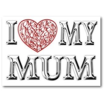 Ich liebe meine Mama-Gruß-Karte von Calligraphy Arts