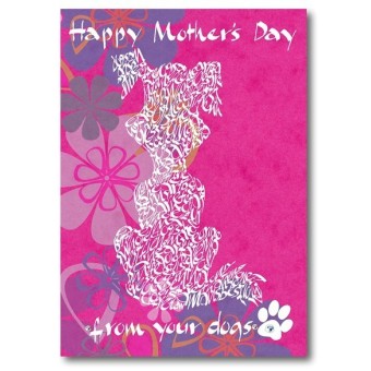 Calligraphy Arts Mother's Day card for dog-loving mums 2