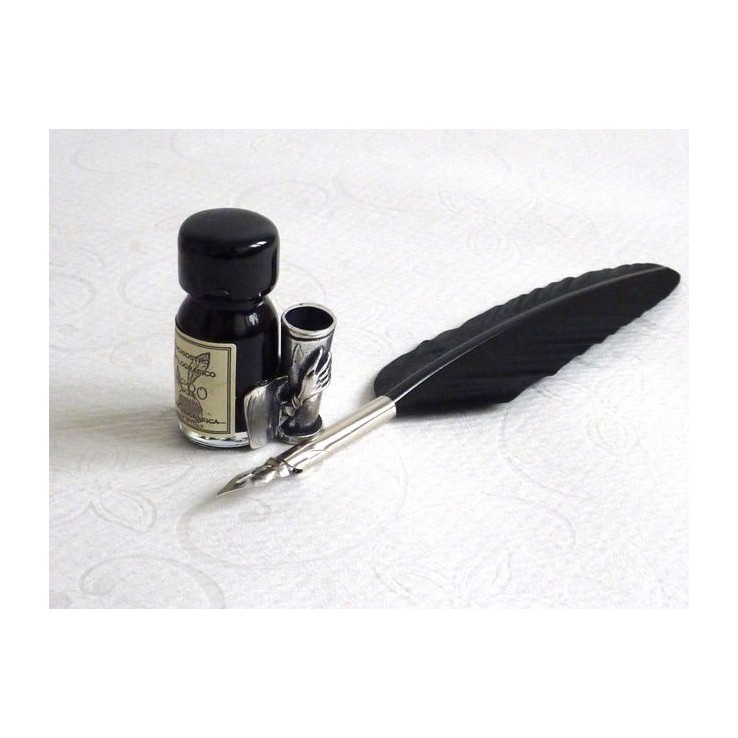 La Kaligrafica Peignement de calligraphie de plumes noire avec encre