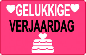 
			                        			Gelukkige verjaardag