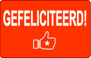 
			                        			Gefeliciteerd